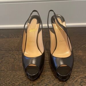 Christian Louboutin Private Number, Black Leather, Size 9